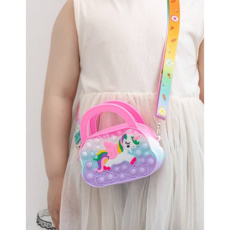 Unicorn Cross Body Popit Bag