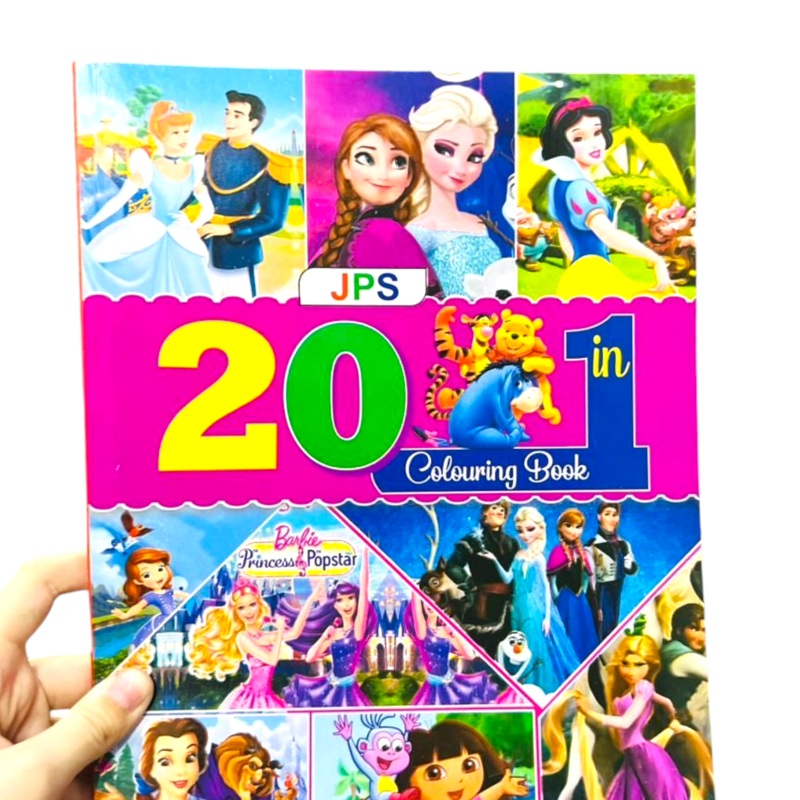 20 in 1 Characters Colouring Book