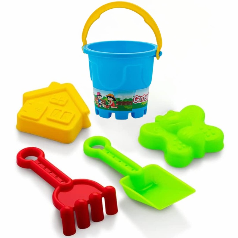 Beach Play Set for Kids Sand Molds Toys for Toddlers Gardening Playset Outdoor Tool Kit Made in India (Beach Set 5pcs)