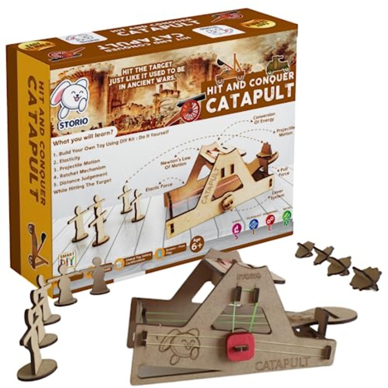 Catapult STEM DIY Fun Toy for Kids 6 to 14, Best Birthday Gift Toy for Boys & Girls Age 6-8-10-12, Science Toy, Educational Based Activity Game, Made in India