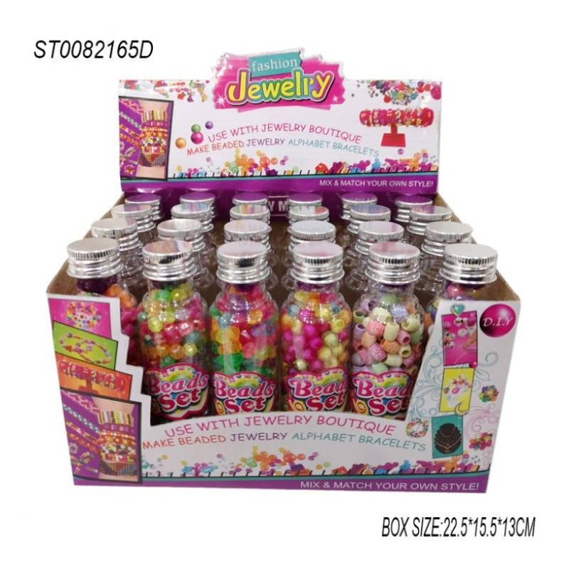 DIY Jewelry Beads Set  Colorful Beads for Bracelets (One Bottle)