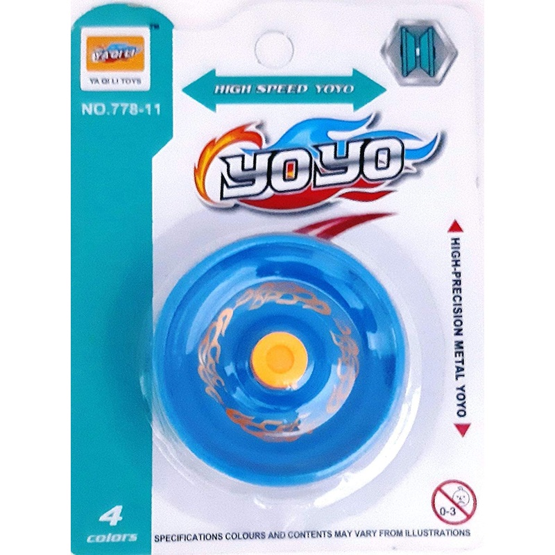 Fine Quality High Gloss high Speed Metal YoYo Toy Spinner Toy (1 pcs) (Color May Vary) (Glossy Metal)