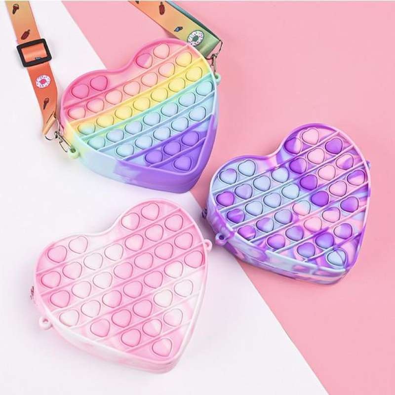 Heart Popit Bag|Purse For Kids