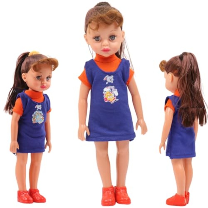 Khushi Enchanting Doll Set for Girls 5-10 Years | Cute Theme | Includes Baby Doll, Mermaid Dolls, and Accessories | Perfect Girl Toys | Movable Joints (Random Dress Color/Design)-30cm