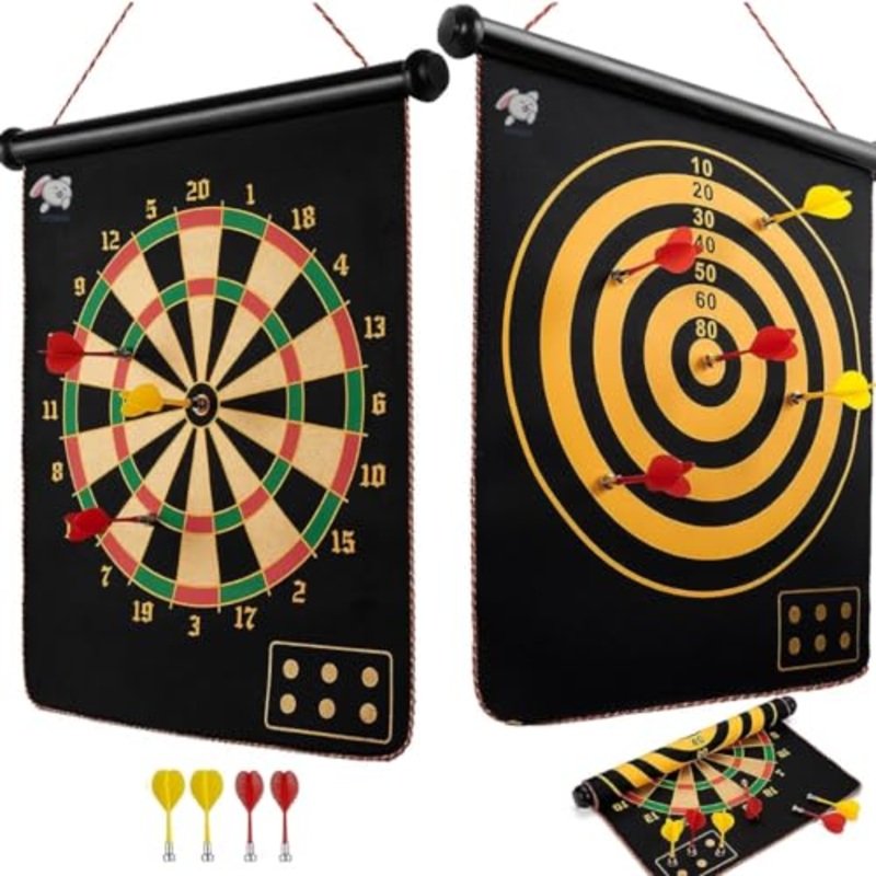 Magnet Dart Board Game for Kids,Double Sided Magnet Dart Board with Darts, Size- 12 Inches