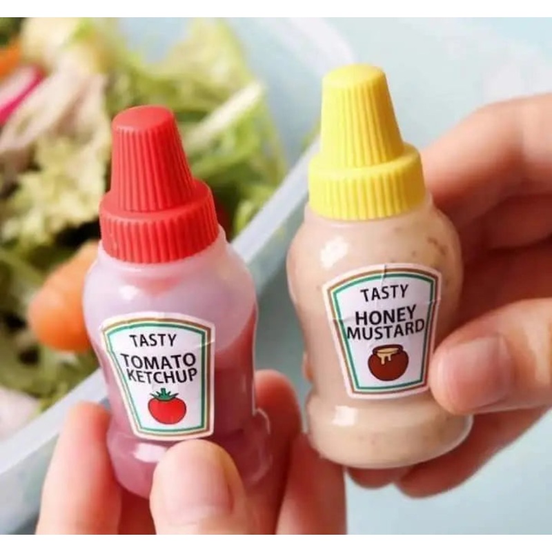 Mini Ketchup Bottle Pair For Lunch Box
