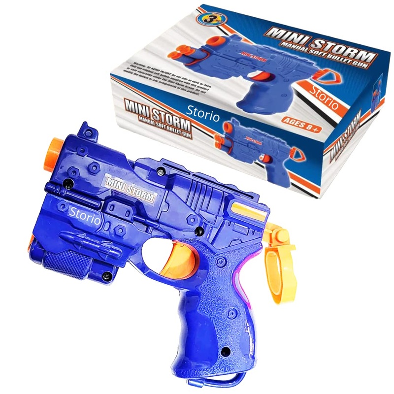 Mini Storm Toy Gun for Kids Boys 5+ Years with 3 Soft Foam Bullet Fun Target Shooting Battle Fight Game for Kids Boys