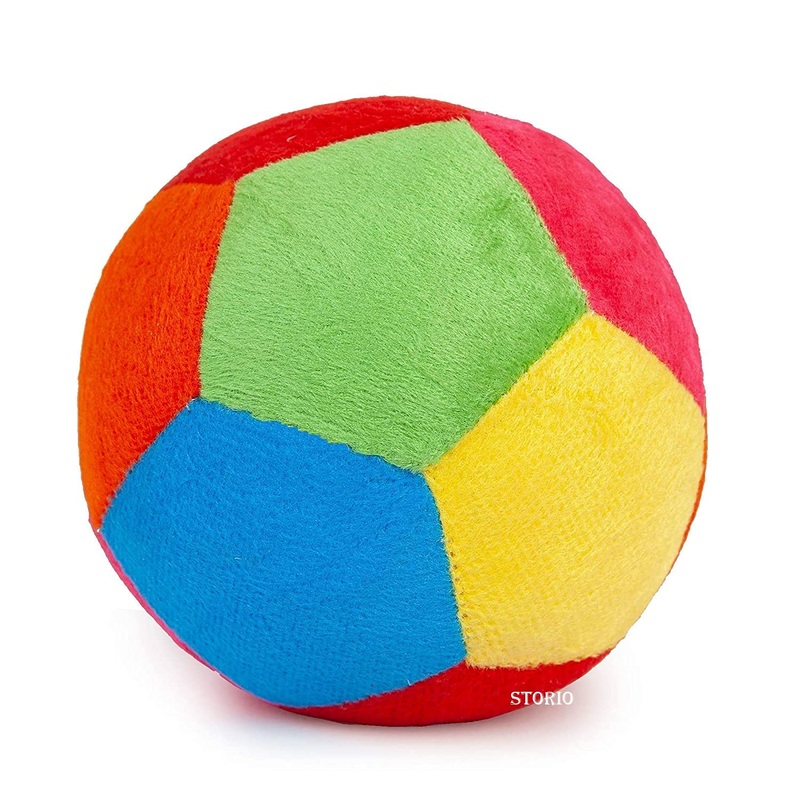 Soft Plush Baby Ball with Rattle Sound Multi Color – 11 cm