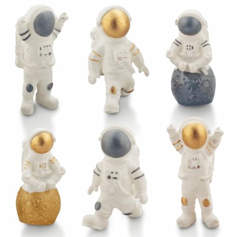 Super Cute Astronaut Swimming Water Toys Non-Toxic,BPA Free Colorful Soft Rubber Float Squeeze Sound Squeaky Bathing Toy for Baby Chu Chu Toy Set of 6