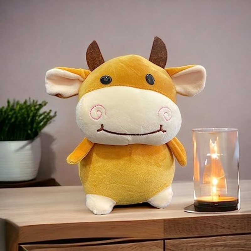 Toy Cute Cow Plushie Soft Toys for Kids | Plush Soft Toys for Baby Boys and Girls | Animal Soft Toy for Kids -27 cm