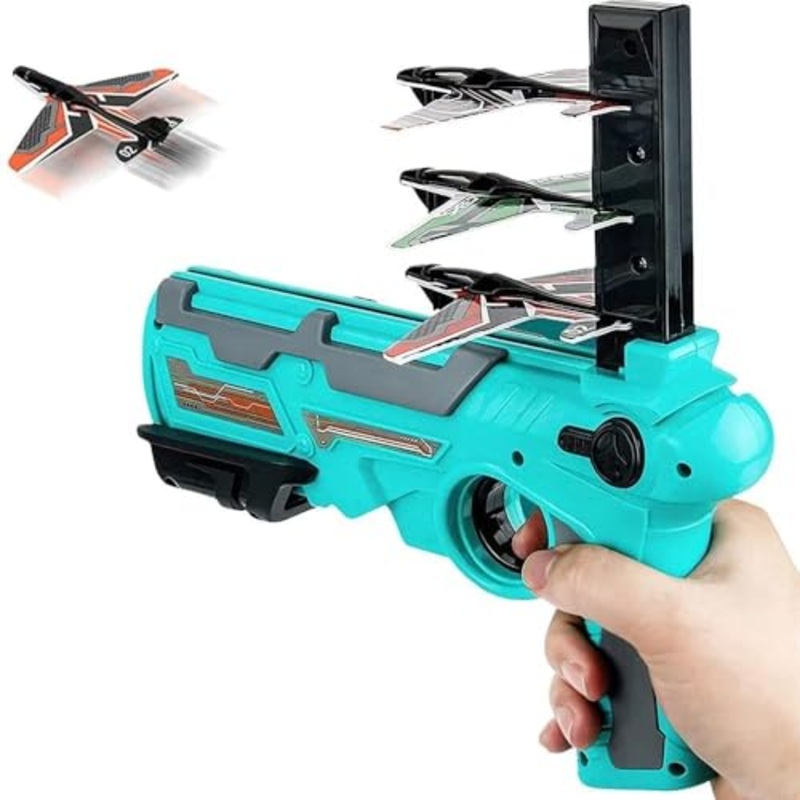 Toys Airplane Launcher Gun,Safe and Fun Shooting Guns for Kids,Paper Foam Gliders for Quick and Easy|Best Gift for Boys Kids Children, Assorted