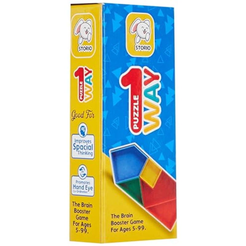 Toys Vintage One Way Puzzle, Geometric 1970s Puzzle Game for Boys Girls Kids and All Ages