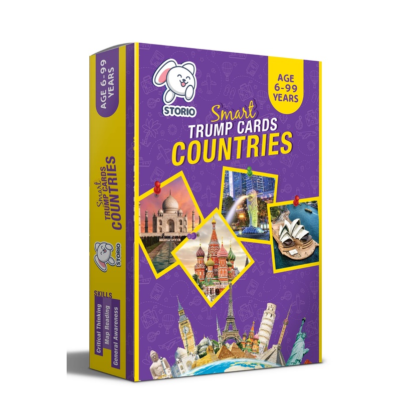 Trump Flash Cards for Kids Early Learning- Countries and Facts | Easy & Fun Way of Learning 1 Year to 99 Years
