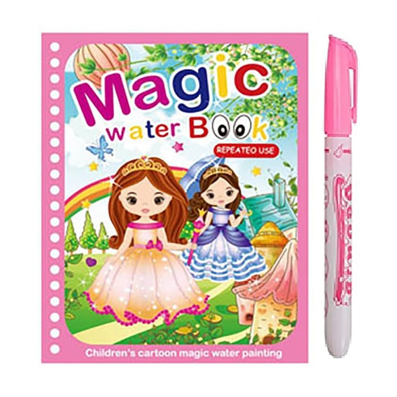 Water Magic Book, Magic Doodle Pen, Coloring Doodle Drawing Board Games for Kids, Educational Book for Growing Kids Pack of 1 Book