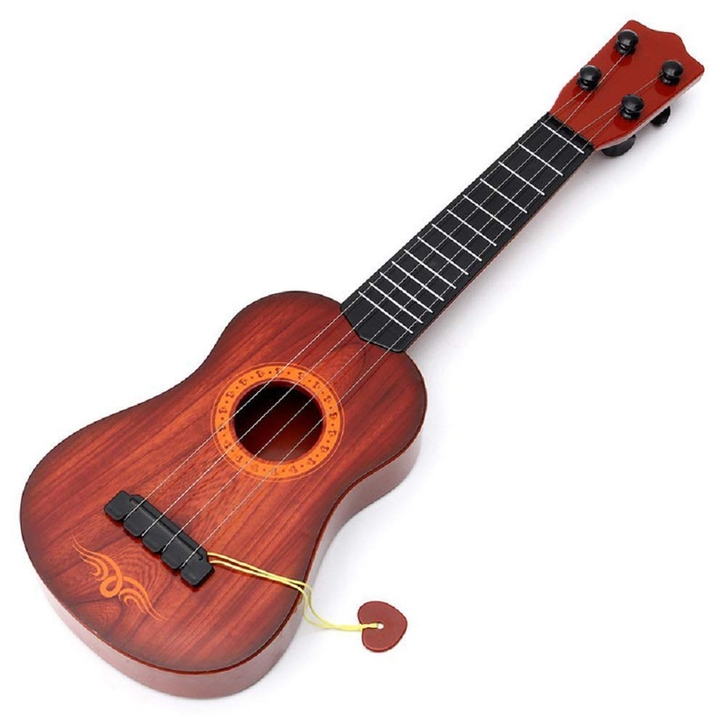 4-String Small Acoustic Learning Guitar Toy for Kids, Musical Instrument Educational Guitar Toy for Beginners Kids Child (Small Size)
