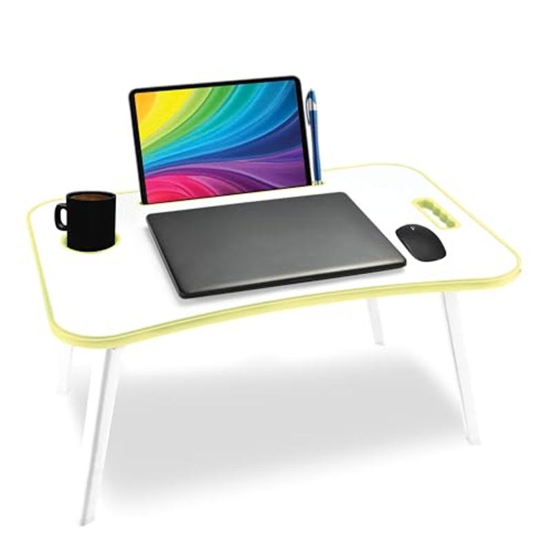 Alloy Steel Multipurpose Table for Home Office Or Writing Desk/Folding Table for School and Study/Convenient Folding Study Table/Adaptable Work-from-Home Table- Green