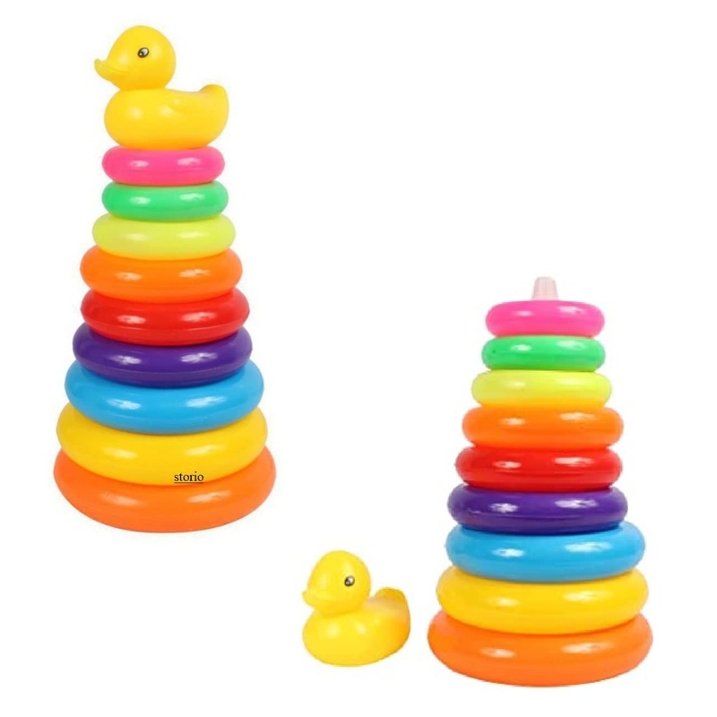 Baby Toy Stacking Multicolor 9 Rings for Toddlers, Kids for 6 Months+ Boys and Girls