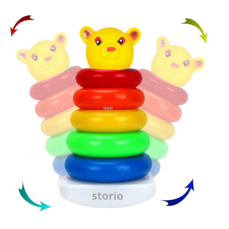 Baby Toys Stacking Multicolour 5 Rings for Toddlers for 6 Months+ Boys and Girls