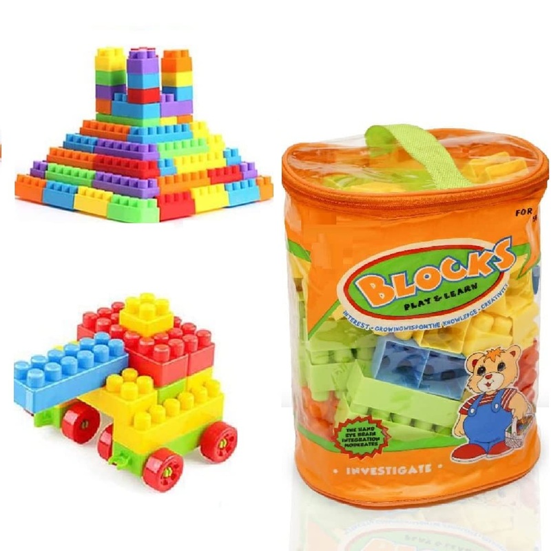 DIY Puzzle Building Blocks Game Toys for Kids Educational Blocks Learning Puzzle Learning Toy for Kids (56+ Pcs)