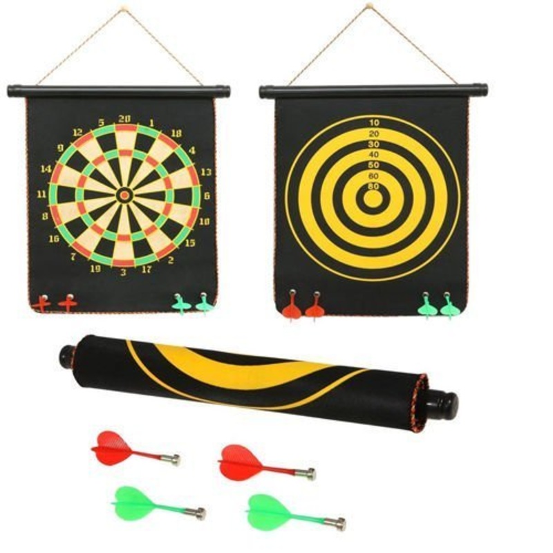 Double Sided Magnet Dart Board with Darts for Kid (12 Inches)