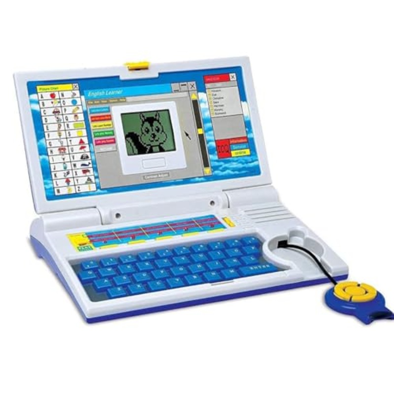 Educational Laptop Computer Toy with Mouse | 1 Year Extended Warranty | Kids above 3 Years | 20 Fun Activity Learning | Learn Letter Words Games Mathematics Music Logic Memory Tool | Blue