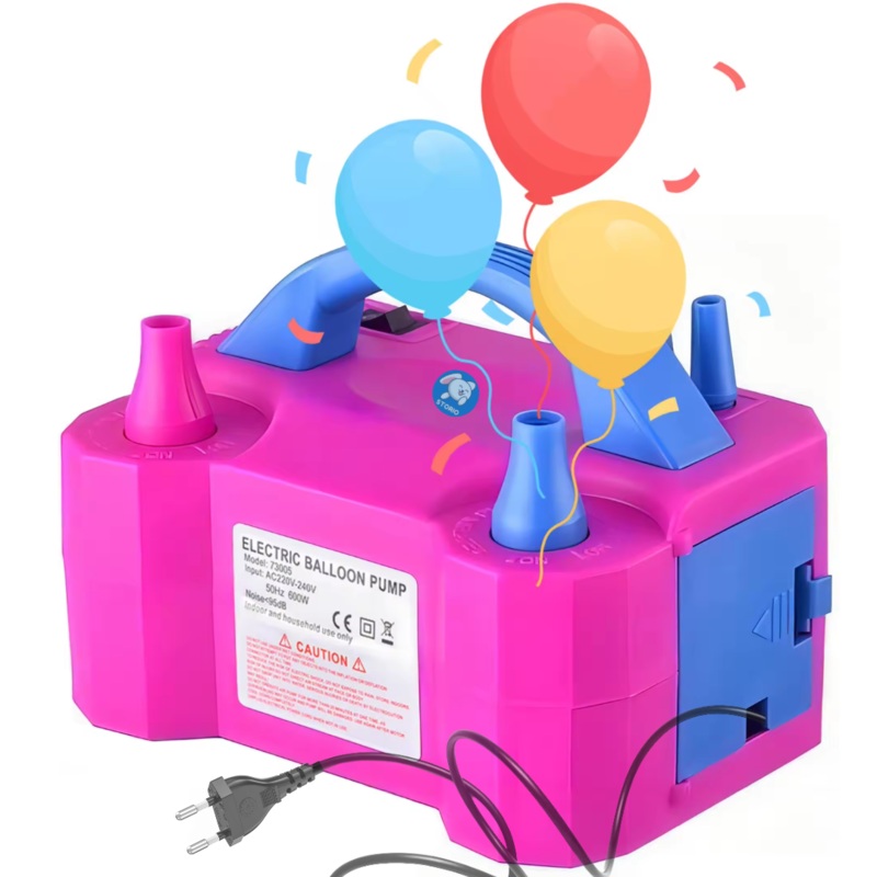 High-Power Electric Balloon Inflator with Dual Nozzles – Ideal for Wedding Parties, Multi-Color