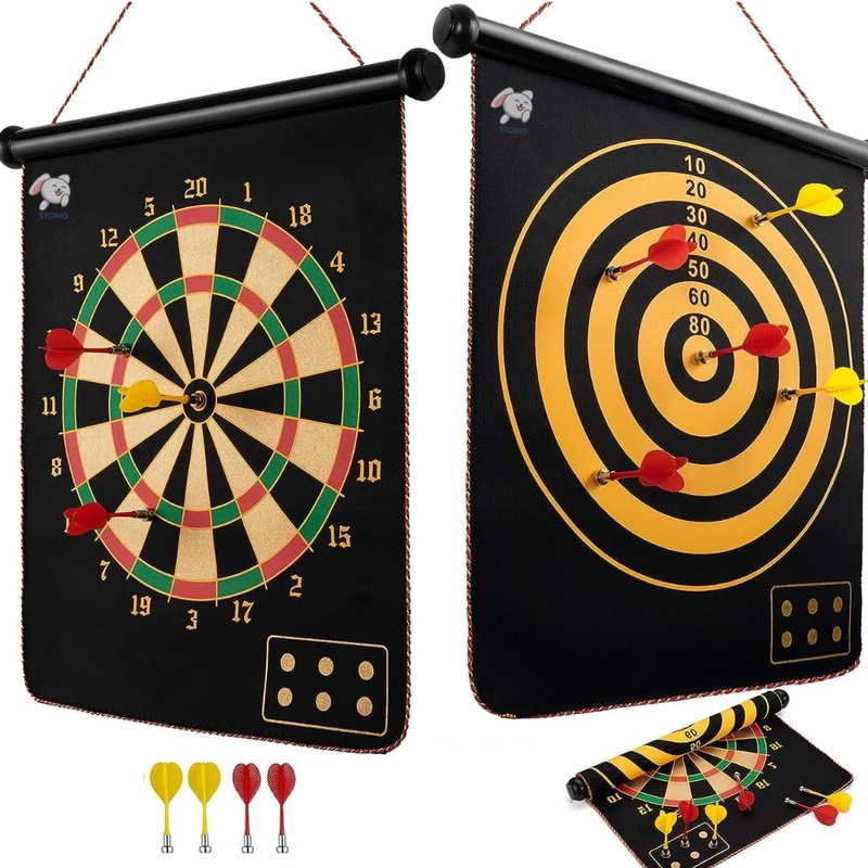 Magnet Dart Board Game for Kids,Double Sided Magnet Dart Board with Darts, Size- 14 Inches