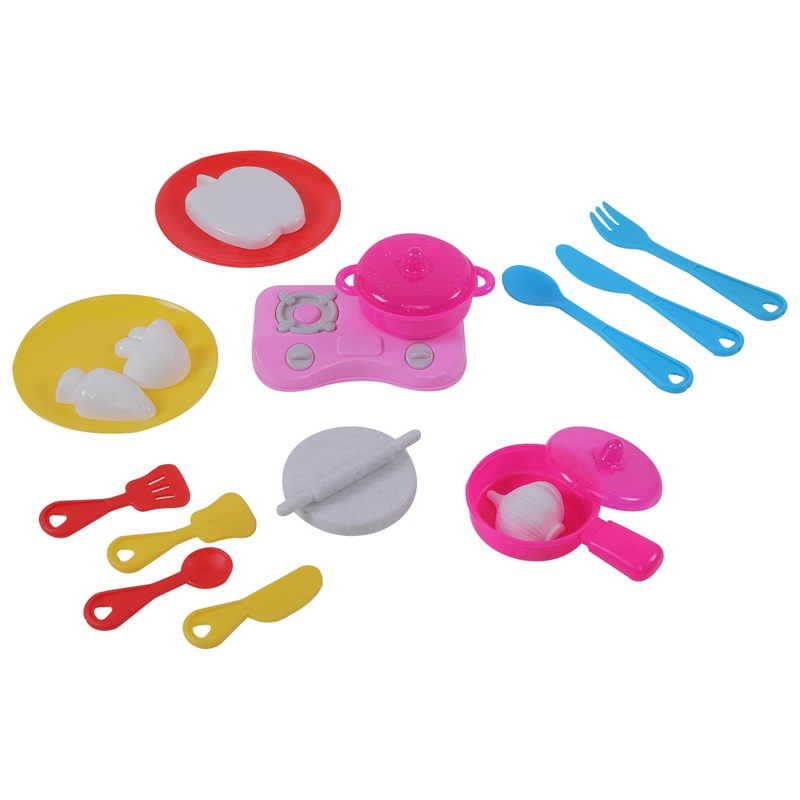 Meal Box Kitchenware Set Toy Non Toxic Plastic Cooking Accessories for Girls Age 3 Years Plus 24 Pieces