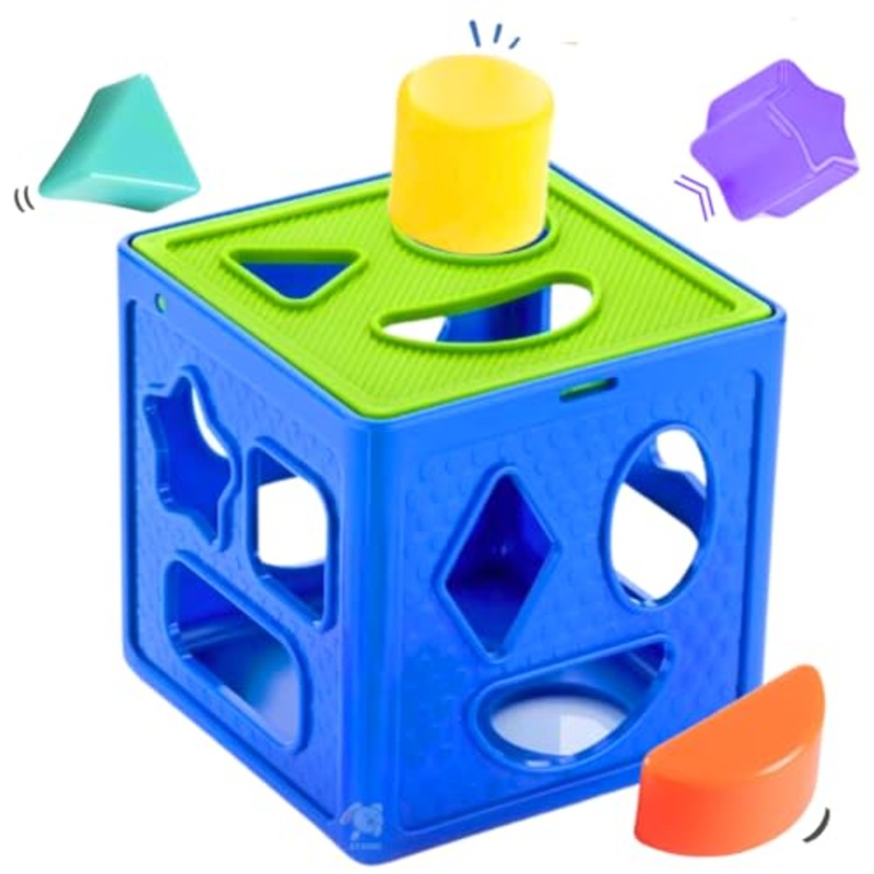 Premium Shape Sorter Cube | Learning & Educational Shape Sorter Toys for Kids Activity | Recognition Game | Sorting & Stacking Toys for Toddlers and Preschoolers | Baby Gift for Toddlers