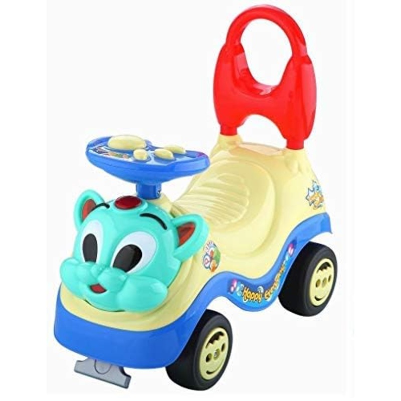 Ride on & Car for Kids with Music & Horn Steering, Push Car for Baby with Backrest, Safety Guard & Big Wheels, Ride on for Kids 1,2,3,4,5 Years (Blue)