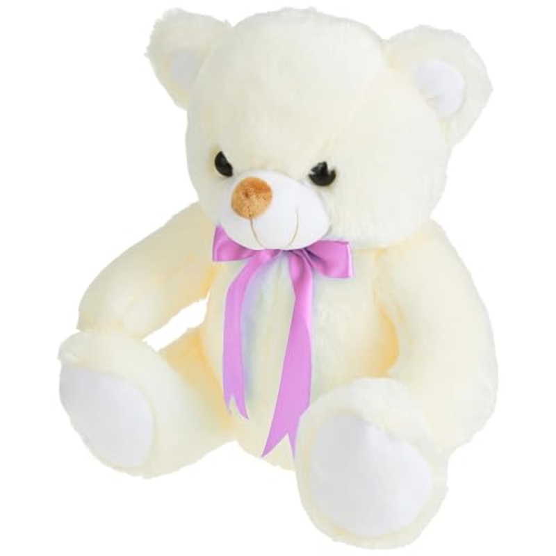 Toy Cute Huggable Teddy Bear | 30 cm | Plushie Soft Toys for Kids | Plush Soft Toys for Baby Boys and Girls Kids – White | Best Gift