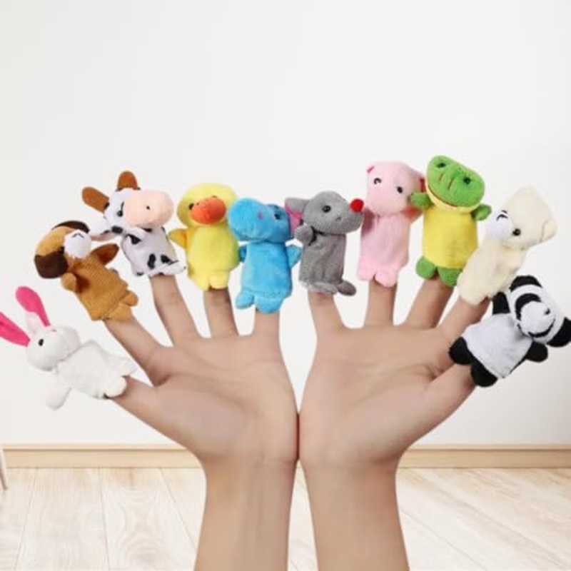 Toy Finger Puppet Plushie Soft Toys for Kids Story Telling | Plush Soft Toys for Baby Boys and Girls| Best Gift | Soft Toy for Kids – Set of 10