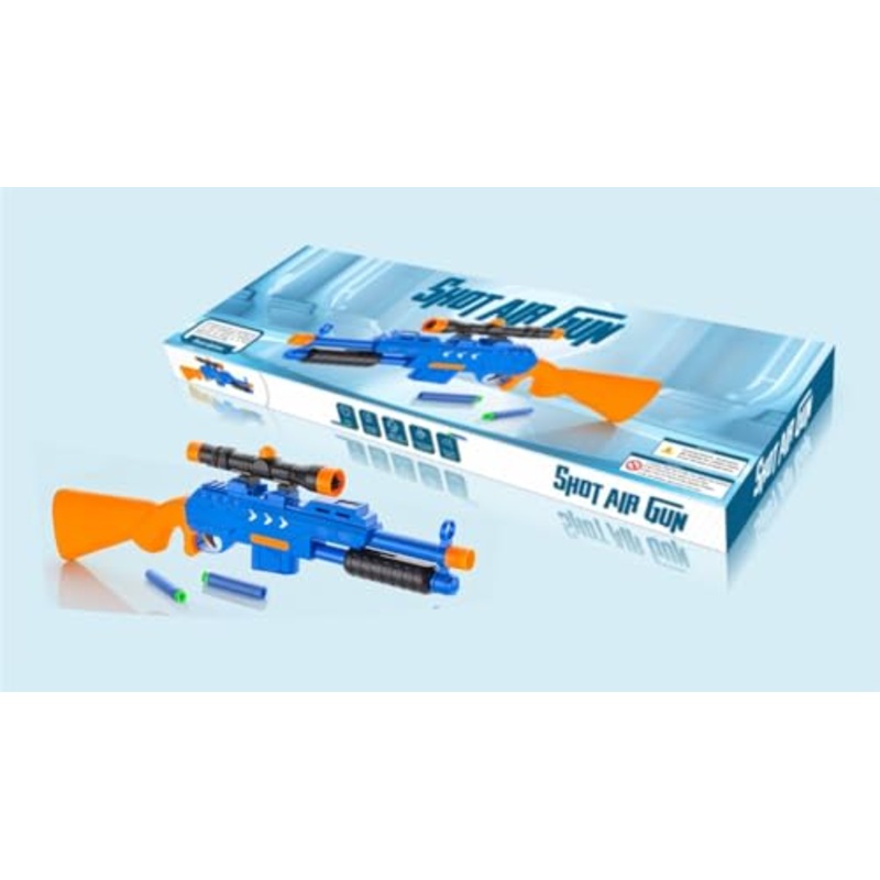Toys Blaze Storm Manual Soft Suction Bullet Gun Toy with 10 Safe Soft Foam Bullets, Fun Target Shooting Battle Fight Game for Kids Boys