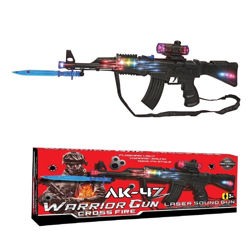 Toys Laser Toy Gun with Flash Light, Amazing Sniper Musical Sound Effects with Vibration, Realistic Gun Game for Kids & Boys