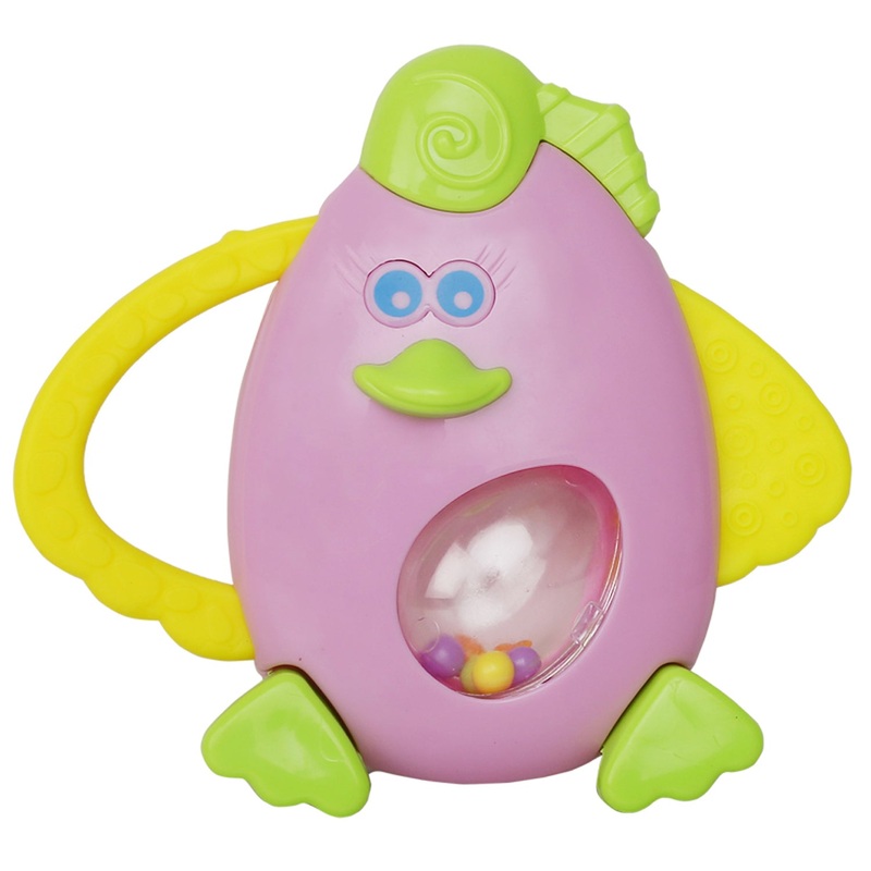 Baby Moo Animal Purple Rattle Toy
