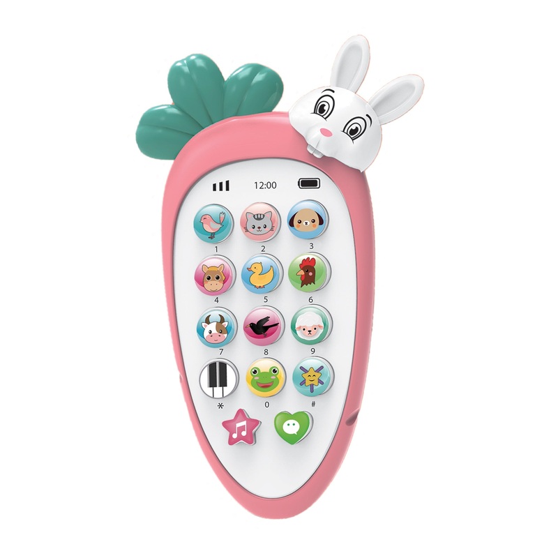 Baby Moo Bunny Musical Mobile Phone – Pink
