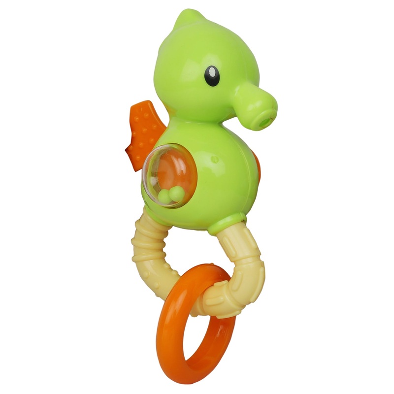 Baby Moo Seahorse Green Rattle Toy