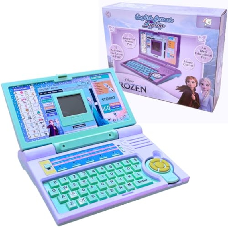 Educational Laptop Computer Toy with Mouse | 1 Year Extended Warranty | Kids Above 3 Years | 20 Fun Activity Learning | Learn Letter Words Games Mathematics Music Logic Memory | Minnie Mouse