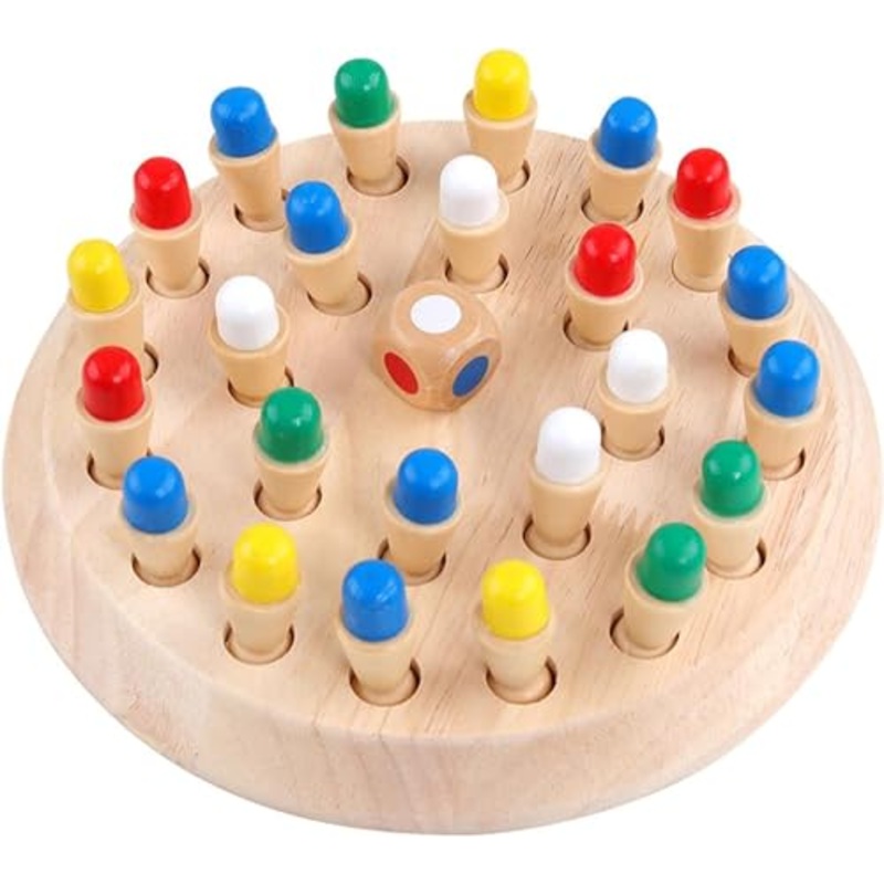Educational Learning Geometric Shape Memory Chess Puzzle | Quick Color, Shape Matching Board Game | Sensory Educational Learning Toy for Kids