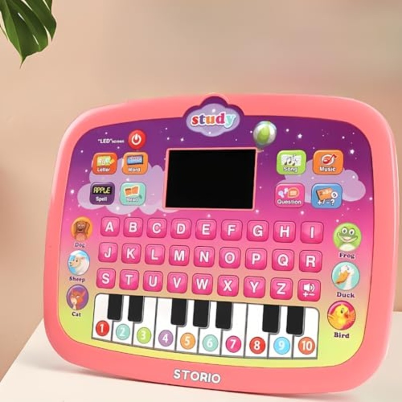 Learning Educational Kids Piano Laptop with Led Screen & Music | Fun Activities Toy Computer Tablet for Kids Toddlers 1 2 3 4 5 6 + Year Old Boy and Girls