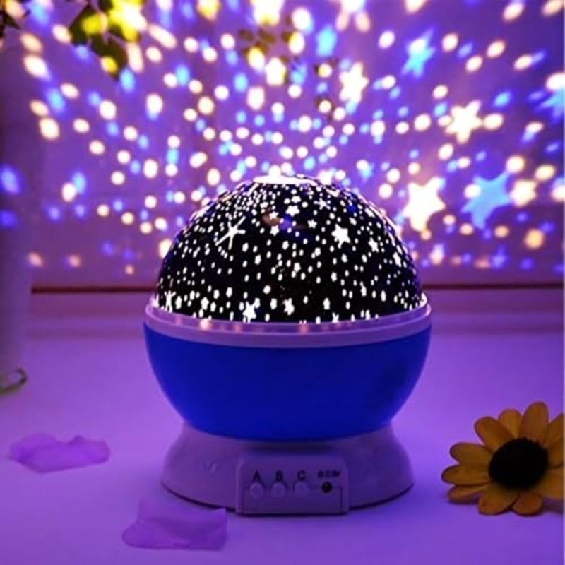 Plastic USB Powered New LED Born Baby Mini Projector Toy – Sooth Relax Sleep Help for Parents – Light Show and Learning for Kids (Round Shape)