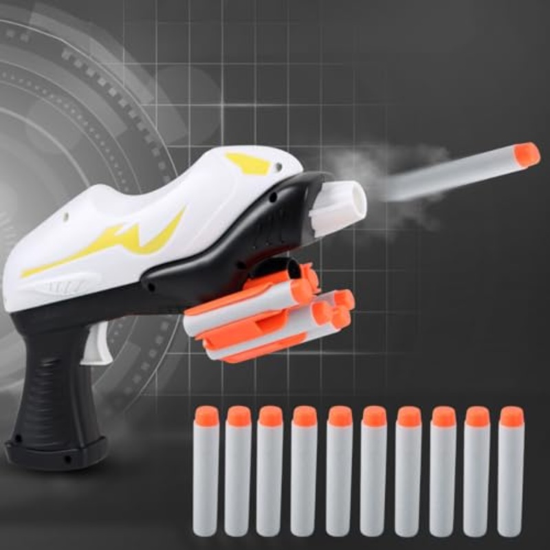 Super Blaster Blaze Storm Soft Bullet Gun Toy with 10 Safe Soft Foam Bullets, Fun Target Shooting Battle Fight Game for Kids Boys (SMG4)