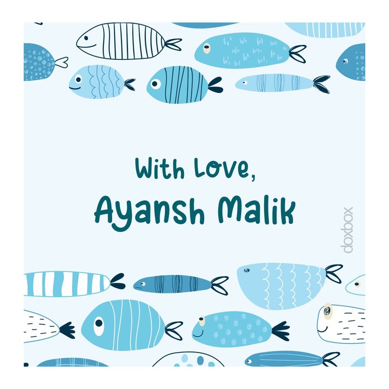 Personalised  Gift Tag – Fish Blue
