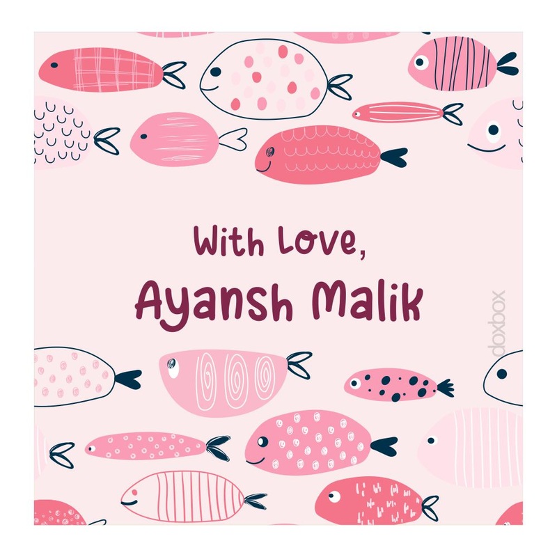 Personalised  Gift Tag – Fish Pink