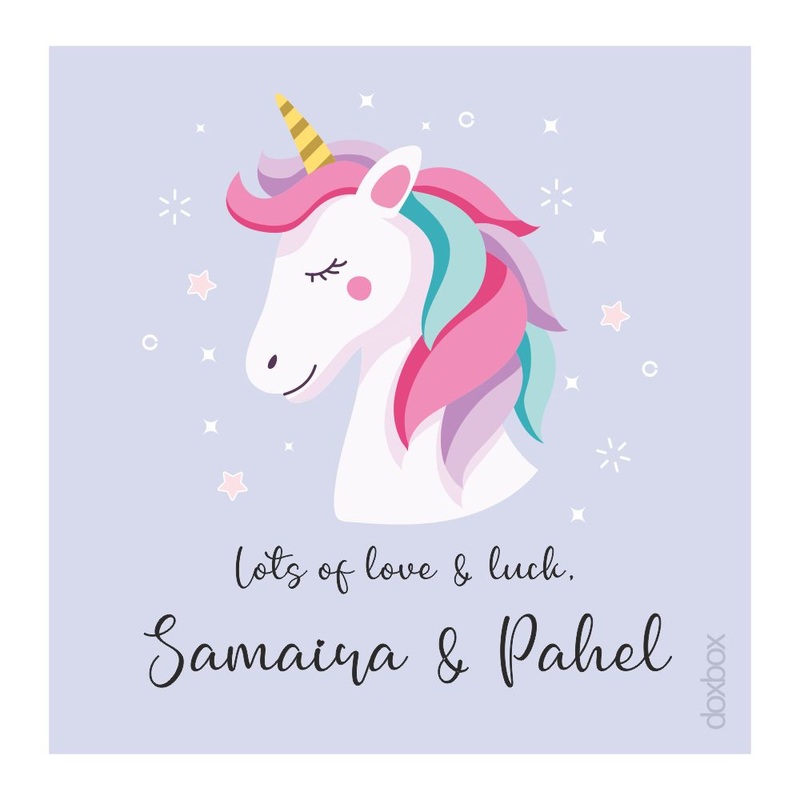 Personalised  Gift Tag – Unicorn  Stars