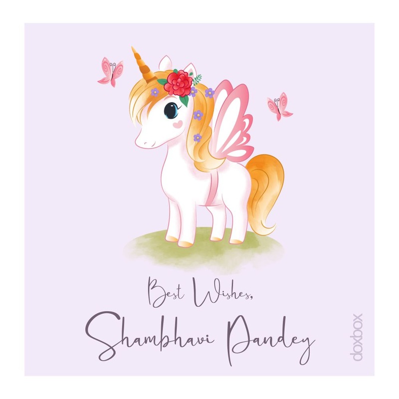Personalised Gift Tag – Unicorn Watercolor