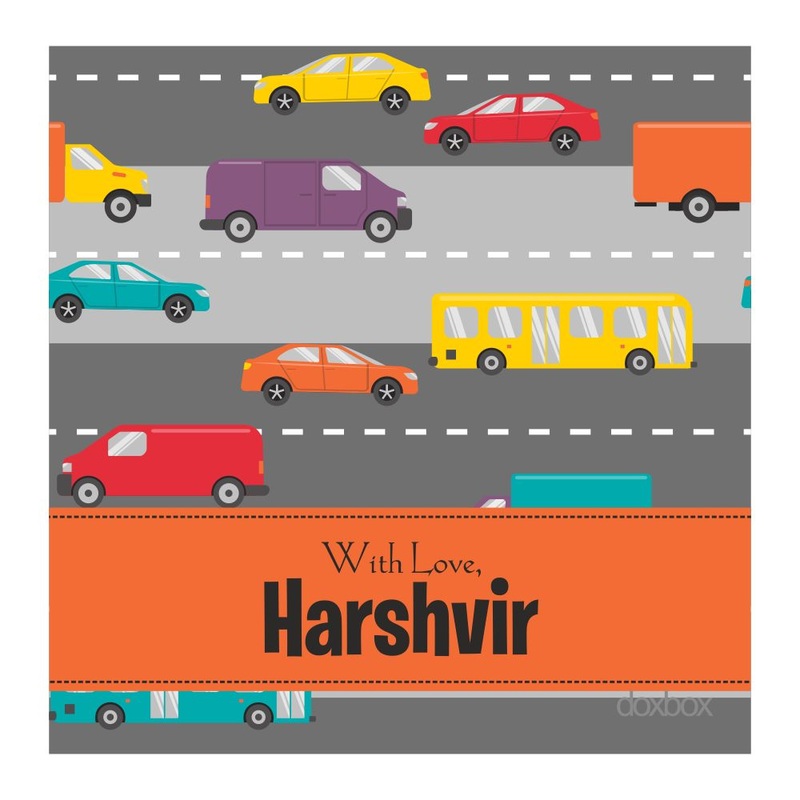 Personalised Gift Tags – Car on Road