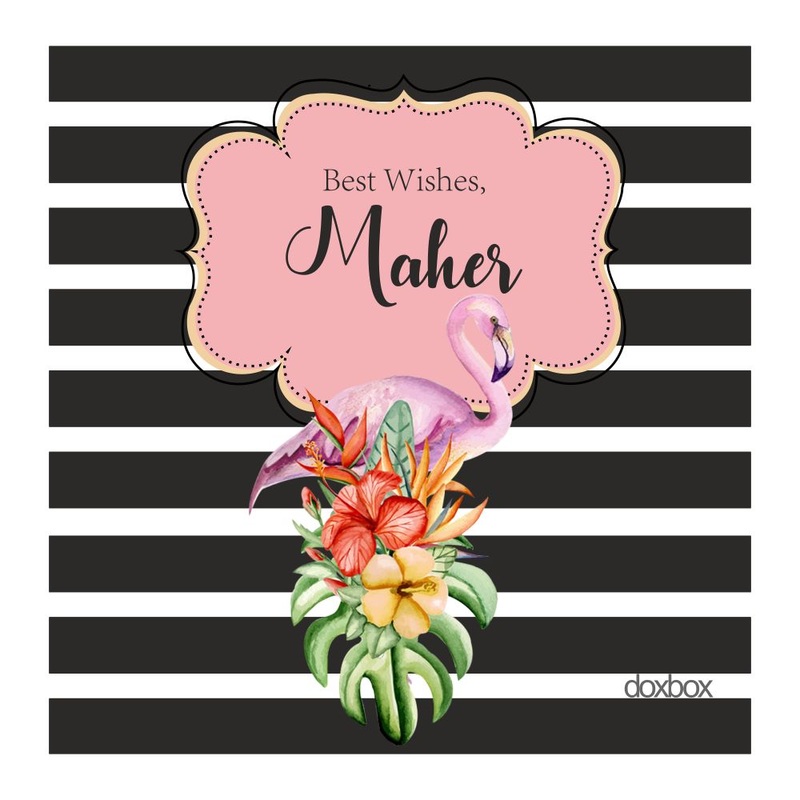 Personalised Gift Tags – Flamingo
