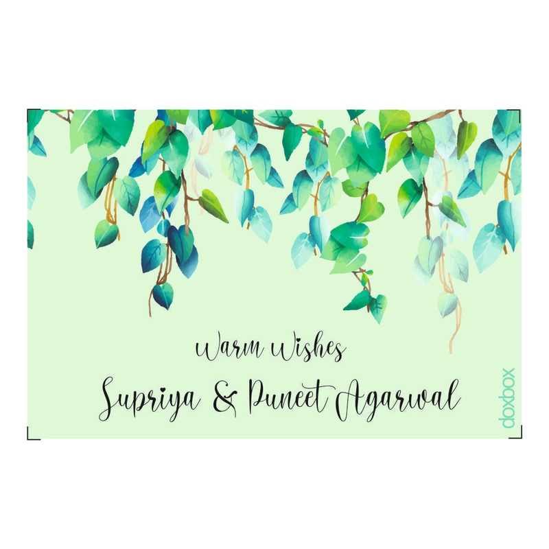 Personalised Gift Tags – Green Watercolor Leaves
