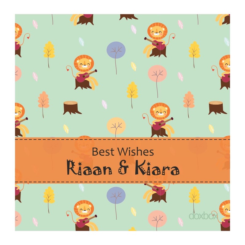 Personalised Gift Tags – Lion Playing Guitar